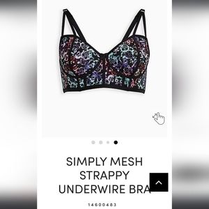 Torrid Mesh Strappy Underwire Bra